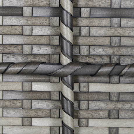 Outsunny Outdoor PE Rattan Corner Sofa, Garden Wicker Furniture Single Sofa Chair w/ Cushions, Deep Grey