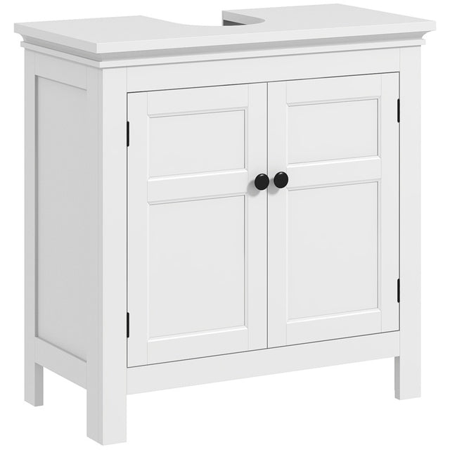 HOMCOM 15 x 20cm 'U' Cut Out Bathroom Storage Cabinet - White