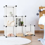 6 Cubes Storage Organizer with Rustproof Steel Frame for Indoor Use-White