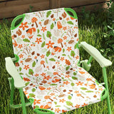 AIYAPLAY 4-Piece Kids Garden Table and Chair Set with Adjustable Parasol, Folding Chairs, Table, Nature Pattern, Green