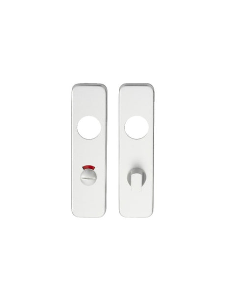 57MM C/C BATHROOM PLATE (PAIR) - SATIN ANODISED ALUMINIUM - PAIR