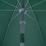 Outsunny 2.2m Beach Umbrella, Portable Parasol with Tilting Function, Outdoor Sunshade Shelter with 8 Ribs, Green