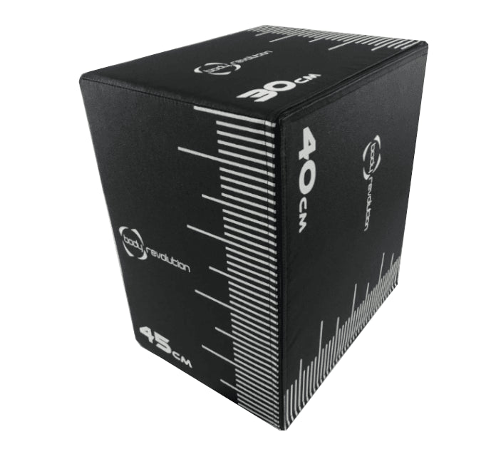Body Revolution Plyo Box  High-Density Foam with Non-Slip PVC Coating, 3 Size Options (Small, Medium, Large) for Plyometric and HIIT Workouts  Large