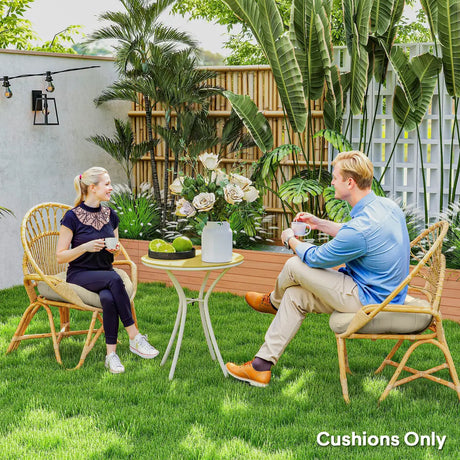 Outsunny Set of Two 60cm Outdoor Cushions - Beige