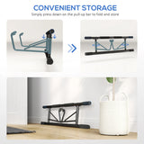 SPORTNOW Pull-Up Bar, No-Drilling Chin-Up Bar, Push-Up Stand with Resistance Bands, Padded Handles for Home Gym Exercise, Blue