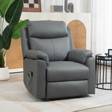 HOMCOM Faux Leather 70 Electric Riser Recliner Chair, Charcoal Grey