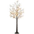 HOMCOM 5ft Artificial Gypsophila Blossom Tree Light with 96 Warm White LED Light, Baby Breath Flowers for Home Party Wedding, Indoor and Outdoor Use