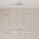 HOMCOM Pendant Light with 3 Colour Temperatures - Silver Tone