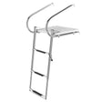 3-Step Telescoping Boat Ladder with Fiberglass Platform and Handrails