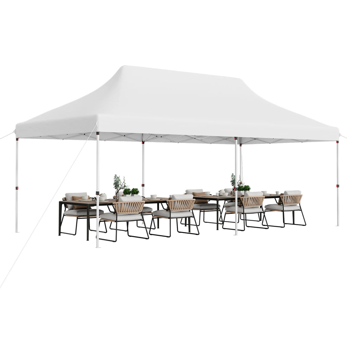 10 x 20 FT Pop-up Canopy Tent with Carrying Bag-White