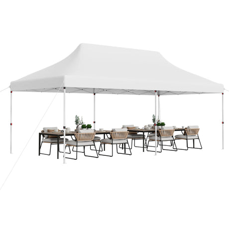 10 x 20 FT Pop-up Canopy Tent with Carrying Bag-White