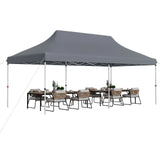 10 x 20 FT Pop-up Canopy Tent with Carrying Bag-Gray