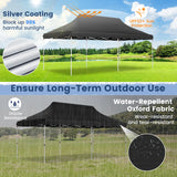 10 x 20 FT Pop-up Canopy Tent with Carrying Bag-Black