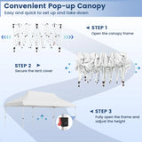 10 x 20 FT Pop-up Canopy Tent with Carrying Bag-White