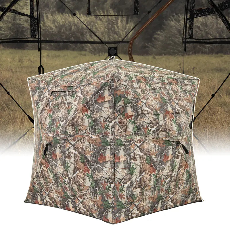 Pop-up Hunting Blind 360-Degree One Way See Through Ground Blind