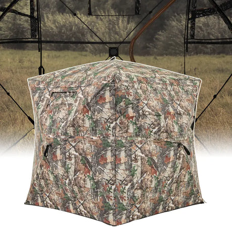 Pop-up Hunting Blind 360-Degree One Way See Through Ground Blind