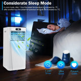 Portable 3-in-1 Air Conditioner with Remote Control and Sleep Mode-White