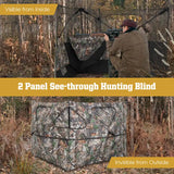 2-Panel Hunting Ground Blind Pop Up Fence with 3 Shoot Through Ports