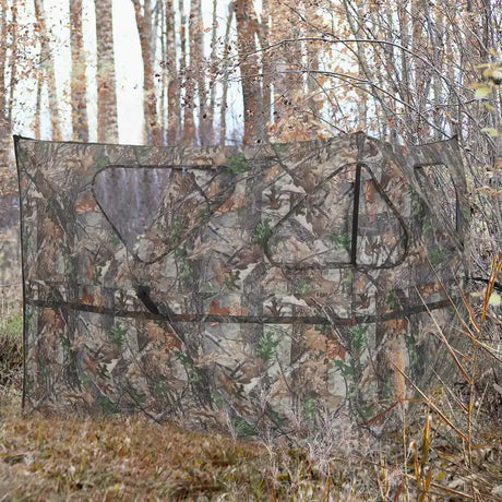 2-Panel Hunting Ground Blind Pop Up Fence with 3 Shoot Through Ports