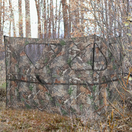 2-Panel Hunting Ground Blind Pop Up Fence with 3 Shoot Through Ports