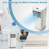 9000 BTU 3-in-1 Portable Air Conditionerwith Fan and Dehumidifier Mode-White