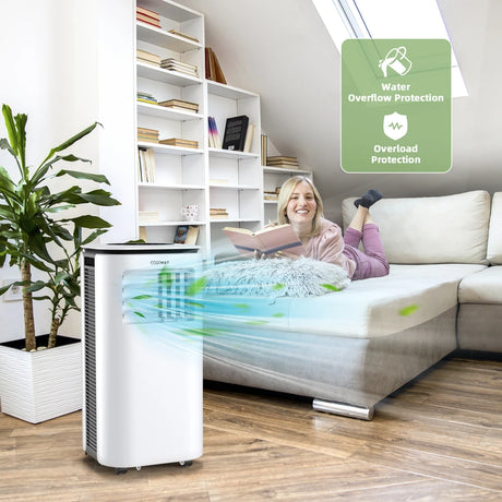 2640W 3-In-1 Mobile Air Conditioner with Fan & Dehumidifier & Remote