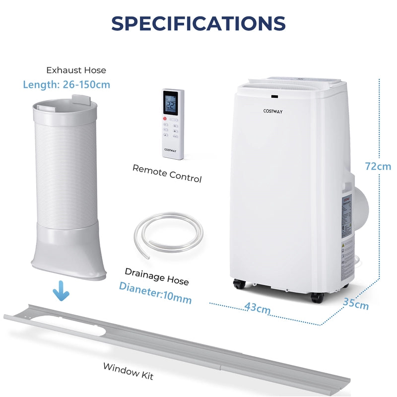 2630W/3530W Portable Air Conditioner with Dehumidifier &amp; Fan-3530W