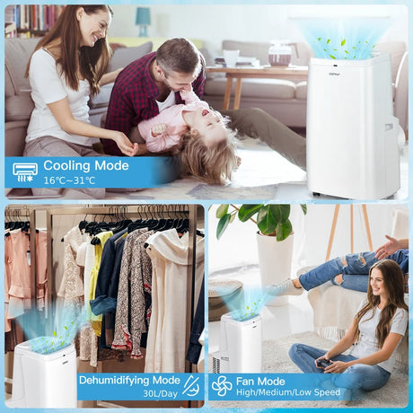 2630W/3530W Portable Air Conditioner with Dehumidifier &amp; Fan-2630W