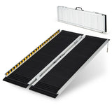 Portable Aluminum Wheelchair Ramp with Transition Plate-4FT