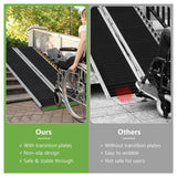 Portable Aluminum Wheelchair Ramp with Transition Plate-4FT