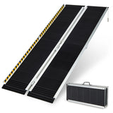 Portable Aluminum Wheelchair Ramp with Transition Plate-6FT