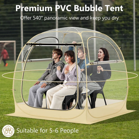 Instant Pop up Sports Tent with Carrying Bag and Floor Mat for 1-2/5-6 People-M