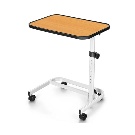 Portable Bedside Table with 9-Level Adjustable Height-Natural