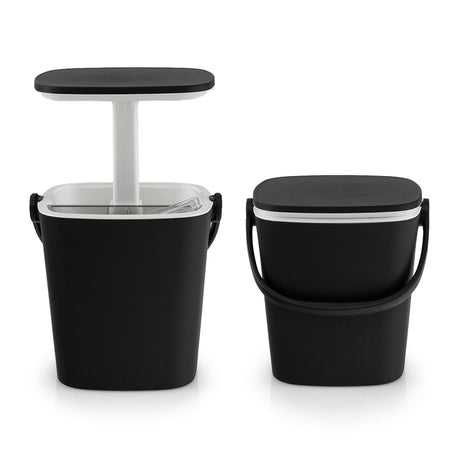 3-in-1 Portable Cooler Bar Table with Bottle Opener and Lift Top Lid for Camping Poolside-Black