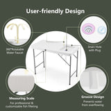 Portable Fish Cleaning Table with Sink for Picnic & Fishing