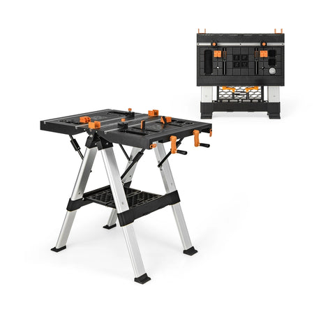 Portable foldable sawhorse workbench up to 454kg workbench up to 200kg for workshop garage do-it-yourselfers and craftsmen
