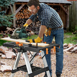Portable foldable sawhorse workbench up to 454kg workbench up to 200kg for workshop garage do-it-yourselfers and craftsmen