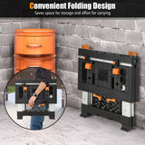 Portable foldable sawhorse workbench up to 454kg workbench up to 200kg for workshop garage do-it-yourselfers and craftsmen