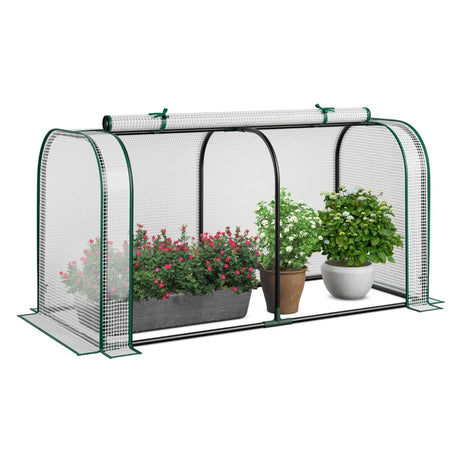 Outdoor Indoor Portable Garden Patio Mini Tunnel Greenhouse-White