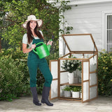 Garden Portable Wooden Raised Plants Greenhouse