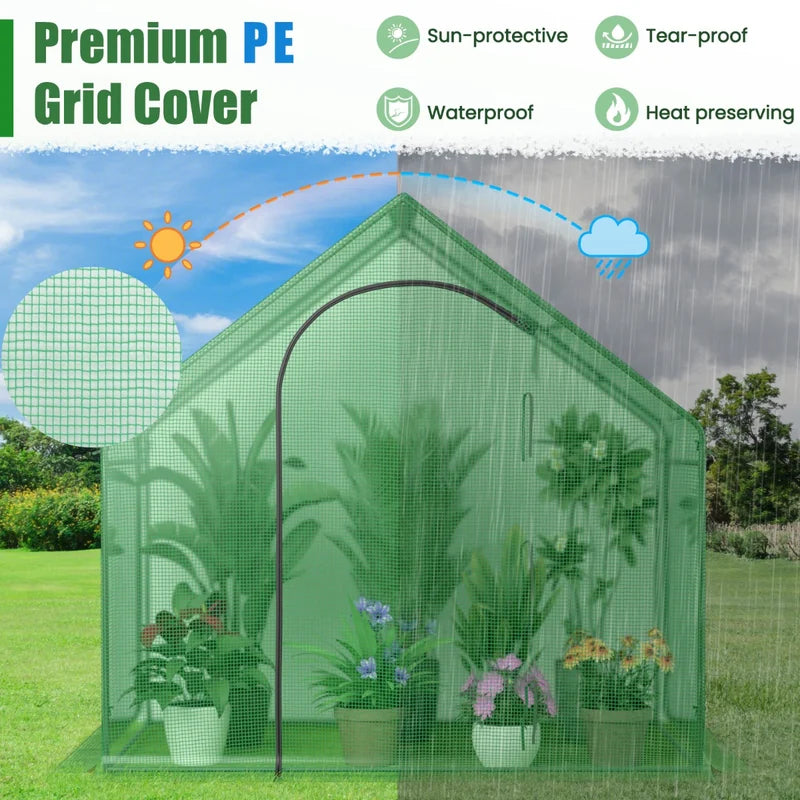 Mini Walk-in Greenhouse with PE Cover
