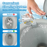 Portable Toilet Compact Indoor Outdoor Commode with 5.2 Gallon Detachable Waste Tank-Gray