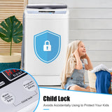 Portable Washing Machine with 8 Water Levels and 10 Washing Programs