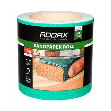 TIMCO Sandpaper Roll 60 Grit Green - 115mm x 10m