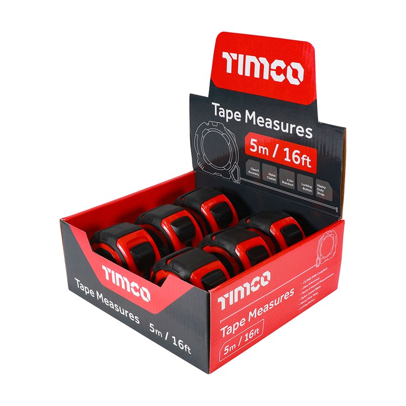 TIMCO Tape Measure - 5m/16ft x 25mm