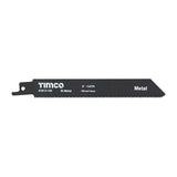 5 x TIMCO Reciprocating Saw Blades Metal Cutting Bi-Metal - S922BF