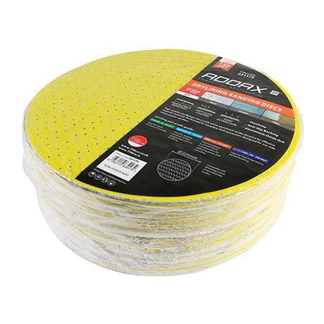 25 x TIMCO Drylining Sanding Discs 150 Grit Yellow - 225mm