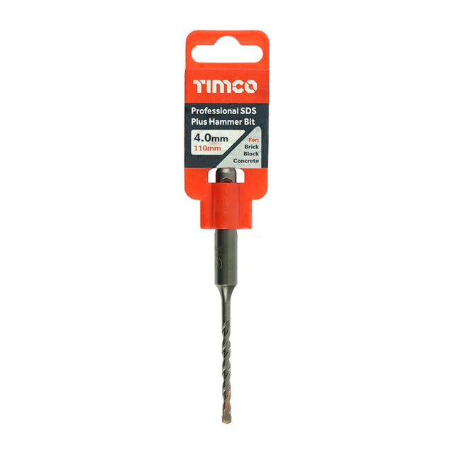 TIMCO Professional SDS Plus Hammer Bits (PGM) - 4.0 x 110