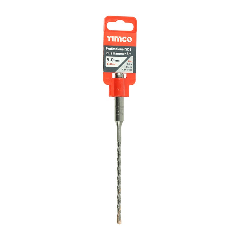 TIMCO Professional SDS Plus Hammer Bits (PGM) - 5.0 x 160