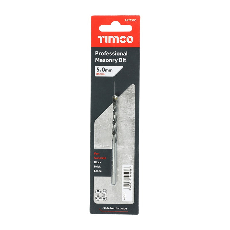 TIMCO Masonry Drill Bits - 5.0 x 85